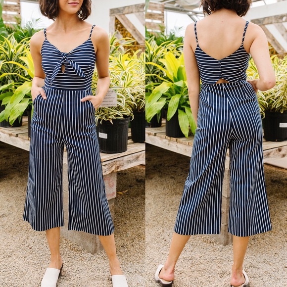 Margaret Maritime Striped Jumpsuit - Picture 2 of 12